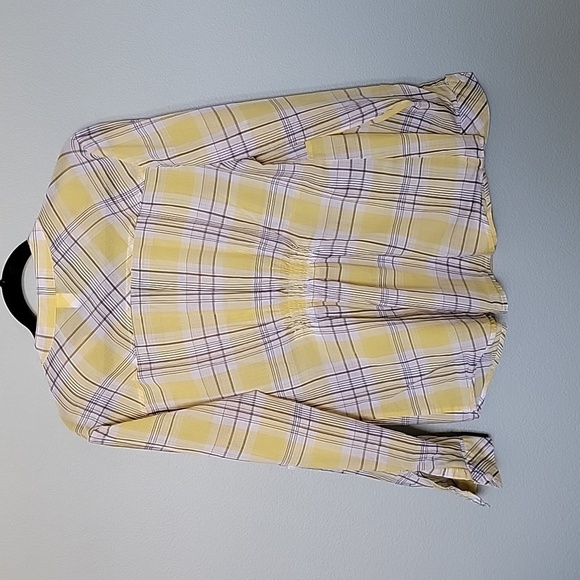 Torrid Clueless Preppy Academia plaid roll tab sleeve top size 0 Y2K - Picture 6 of 6